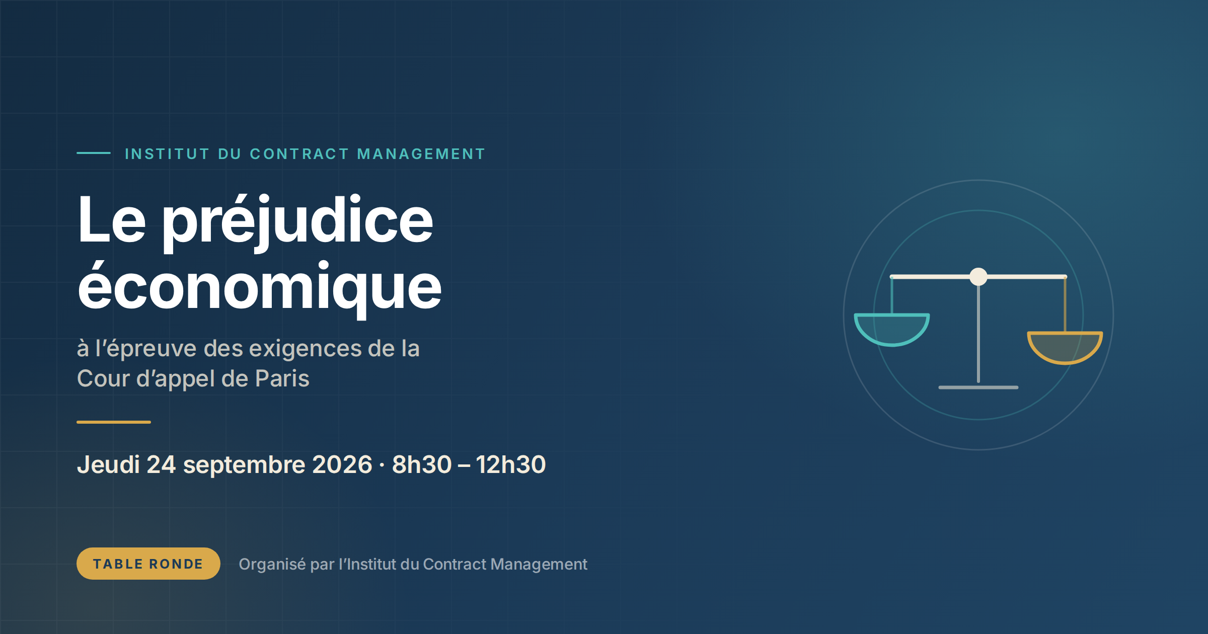 Le préjudice économique — table ronde ICM